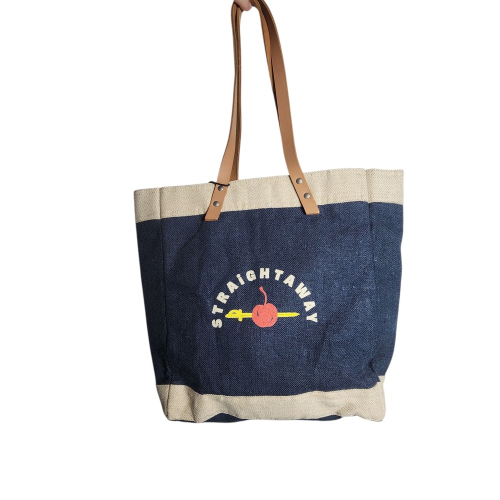 Apolis Global Citizen Straightaway Market Bag Navy Jute Tote BD-ML034N-OS NWT